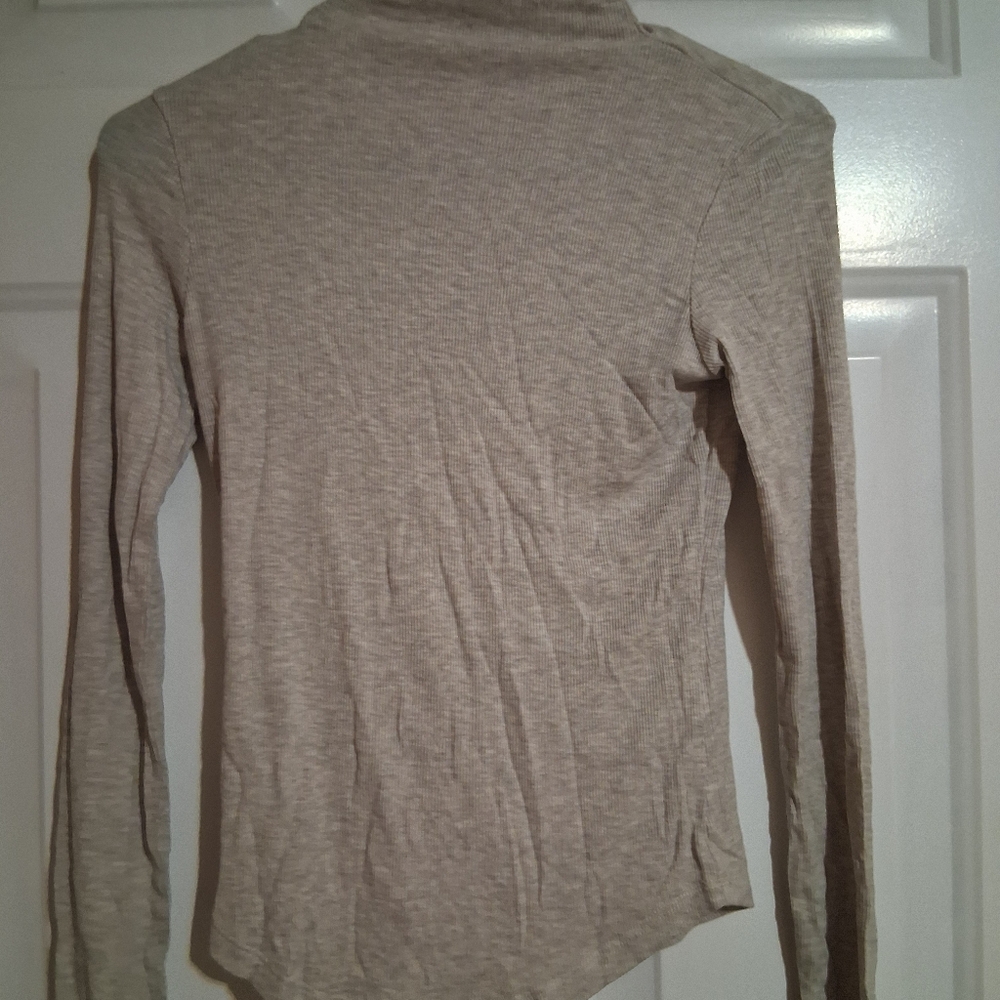 American Eagle Outfitters Light Gray Bodysuit
